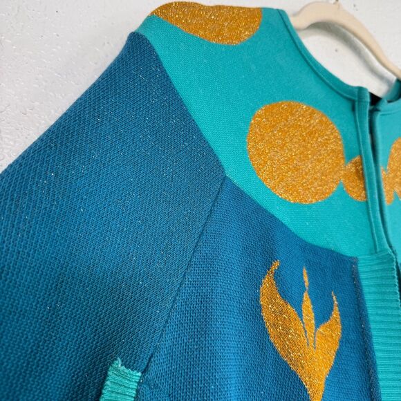 Elhoffer Design Cape Sweater Womens Russian Princess Knit Cardigan Costume Anya - Picture 8 of 12